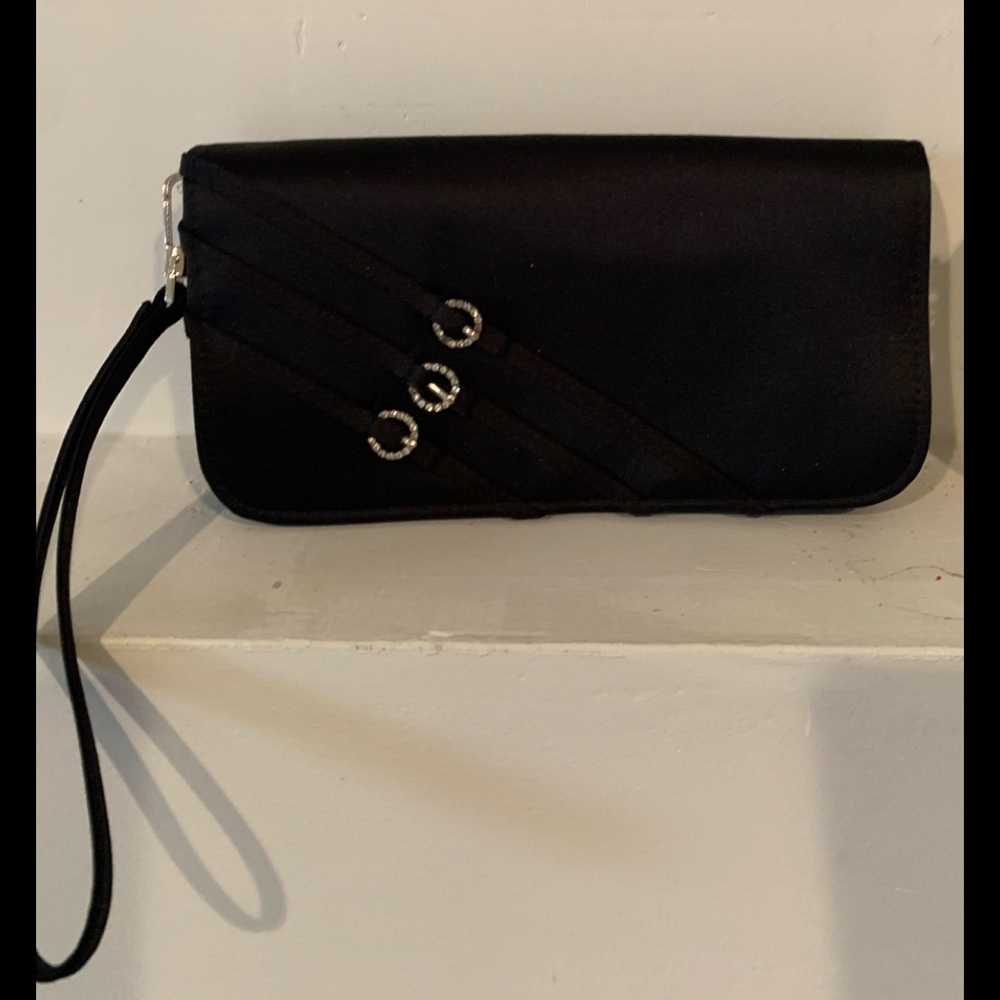 Black satin finish clutch
